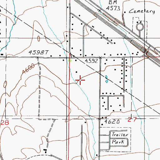 Topographic Map of 01S05E27BB__01 Well, MT