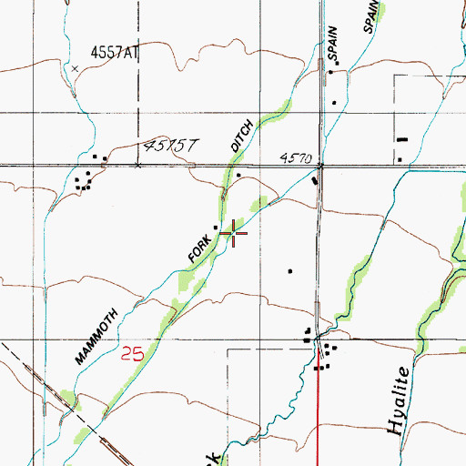 Topographic Map of 01S04E25AA__02 Well, MT