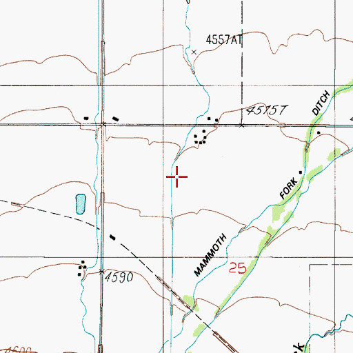 Topographic Map of 01S04E25BA__03 Well, MT