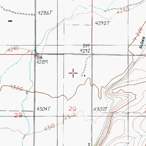 Topographic Map of 01S02E29AAC_01 Well, MT