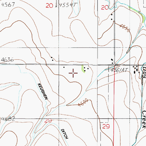 Topographic Map of 01S04E29ABA_01 Well, MT
