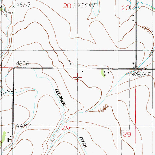 Topographic Map of 01S04E29ABB_01 Well, MT