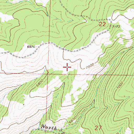 Topographic Map of 01S14W22CCDD01 Spring, MT