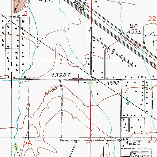 Topographic Map of 01S05E21DDD_01 Well, MT