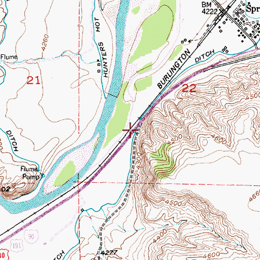 Topographic Map of 01S12E22C___01 Well, MT