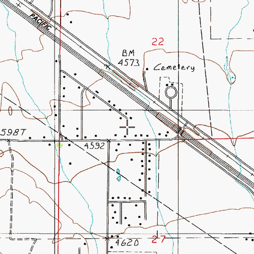 Topographic Map of 01S05E22CD__01 Well, MT