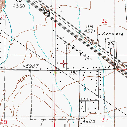 Topographic Map of 01S05E22CC__01 Well, MT