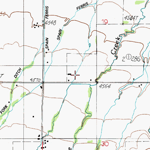 Topographic Map of 01S05E19CD__01 Well, MT