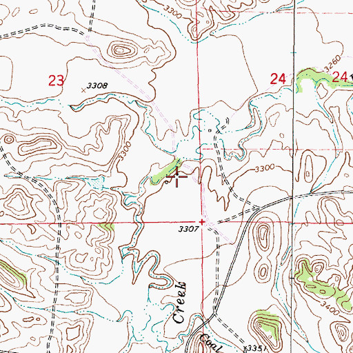 Topographic Map of 01S47E23DDAD01 Well, MT