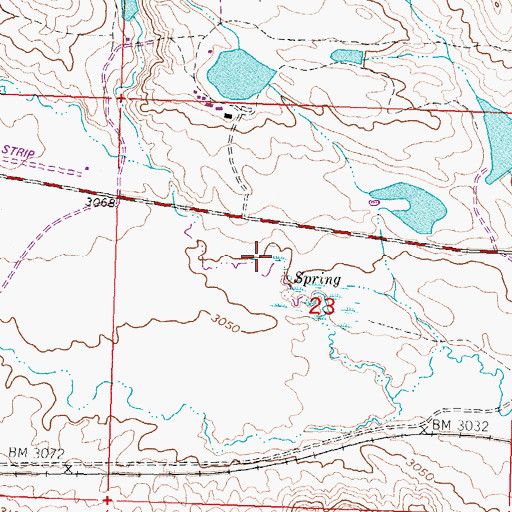 Topographic Map of 01S32E23BD__01 Well, MT