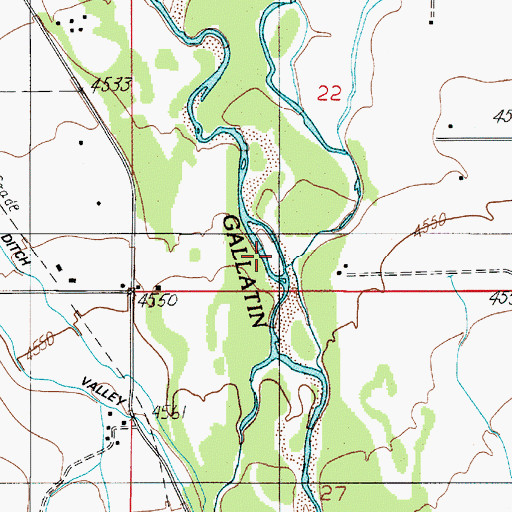Topographic Map of 01S04E22CD__01 Well, MT