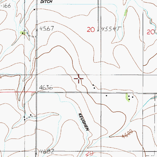 Topographic Map of 01S04E20CD__01 Well, MT