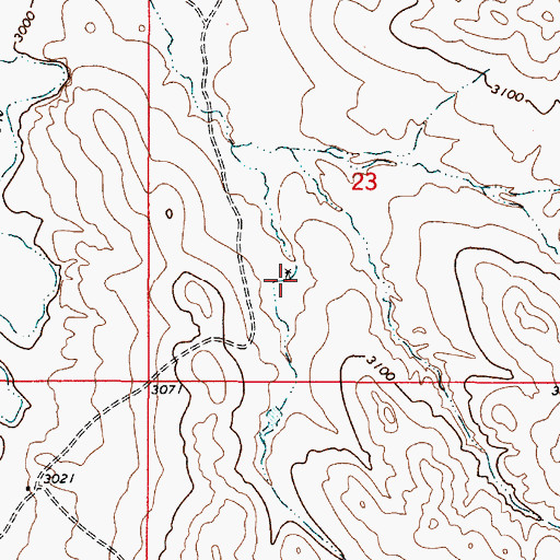 Topographic Map of 01S51E23CACC01 Well, MT