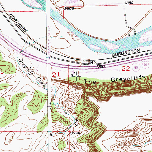 Topographic Map of 01S16E22CBBA01 Well, MT