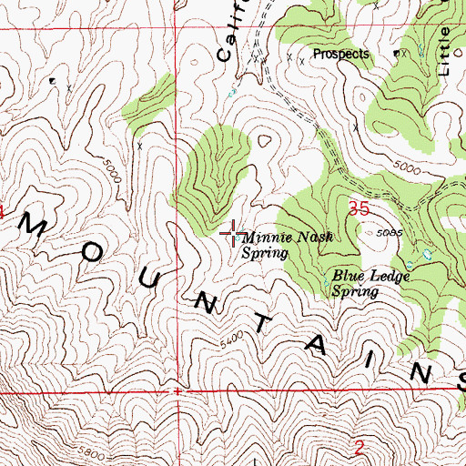 Topographic Map of Minnie Nash Spring, AZ