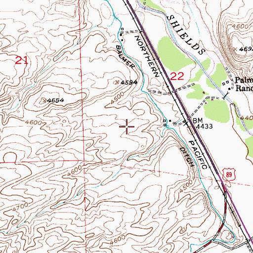 Topographic Map of 01S10E22C___01 Well, MT