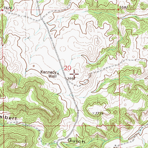 Topographic Map of 01S61E20CAAA01 Well, MT