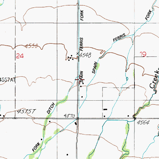 Topographic Map of 01S05E19CB__01 Well, MT