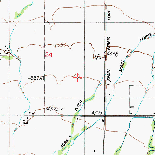 Topographic Map of 01S04E25DA__02 Well, MT