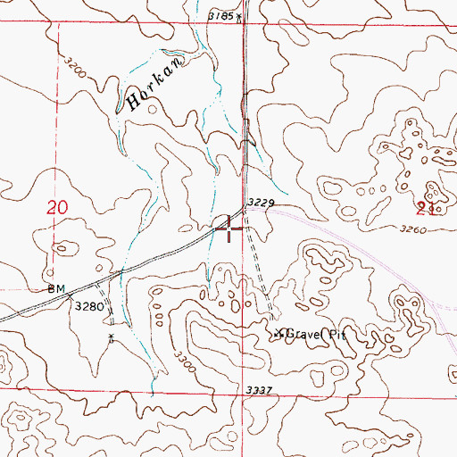 Topographic Map of 01S48E17DDDD01 Well, MT