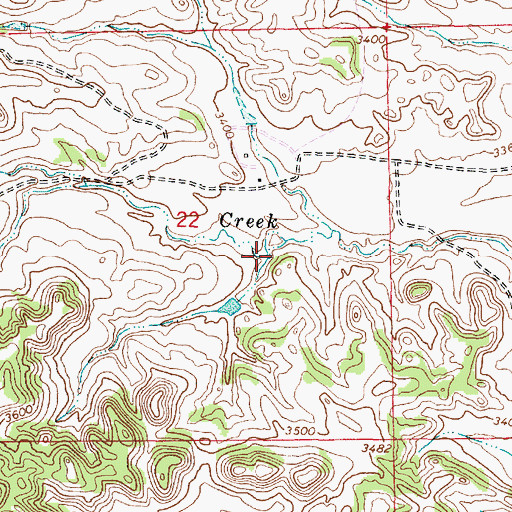 Topographic Map of 01S47E22DBAB01 Well, MT
