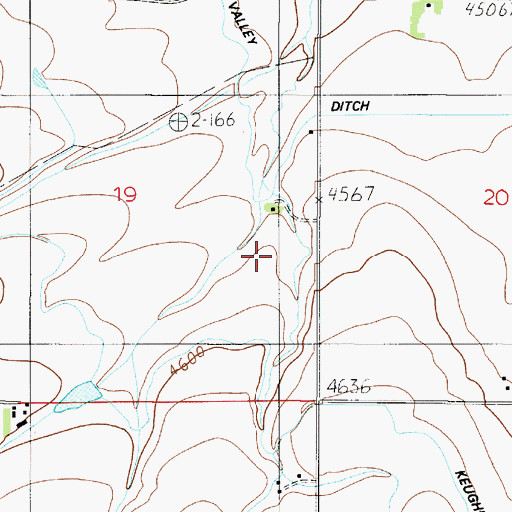 Topographic Map of 01S04E19DA__01 Well, MT
