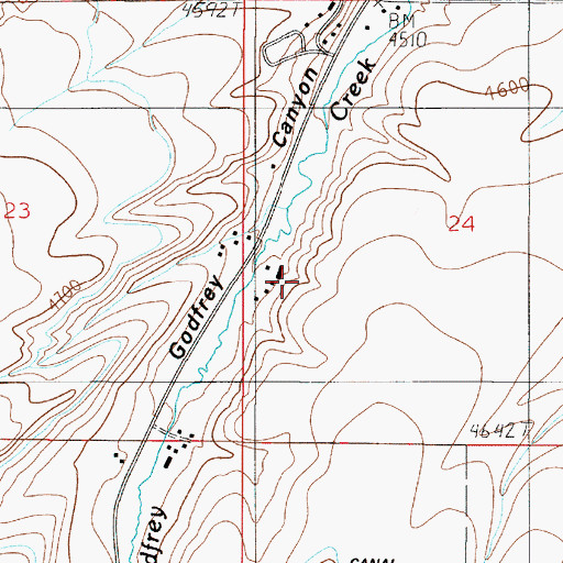Topographic Map of 01S03E24CB__01 Well, MT