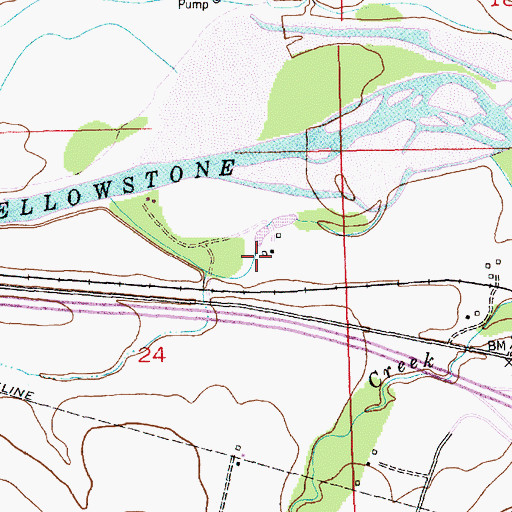 Topographic Map of 01S16E24AACC01 Well, MT