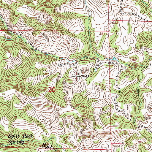 Topographic Map of 01S47E20ACDA01 Well, MT
