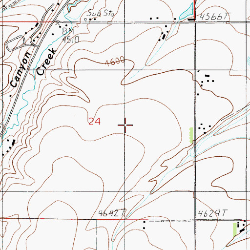 Topographic Map of 01S03E24DBAB01 Well, MT