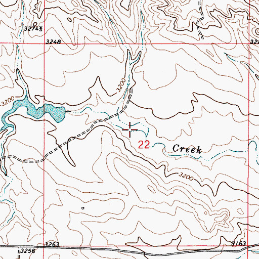 Topographic Map of 01S50E22BDDD01 Well, MT