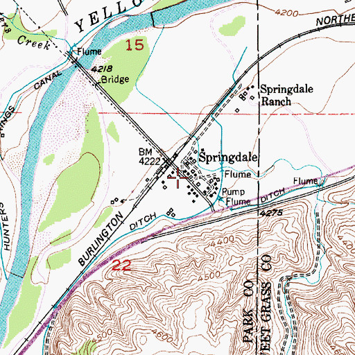 Topographic Map of 01S12E22A___03 Well, MT
