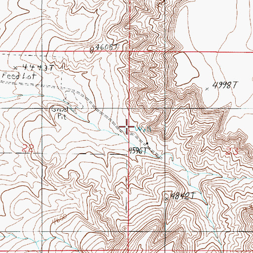 Topographic Map of 01S02E23BCBC01 Well, MT