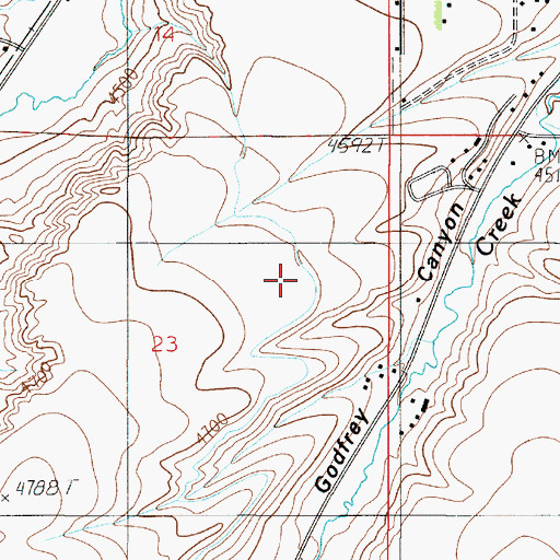 Topographic Map of 01S03E23ADBC01 Well, MT