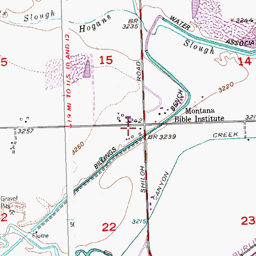 Topographic Map of 01S25E22AAAA01 Well, MT