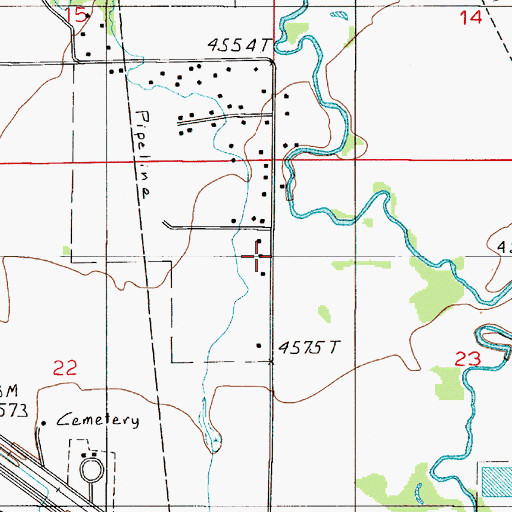 Topographic Map of 01S05E22AADD01 Well, MT
