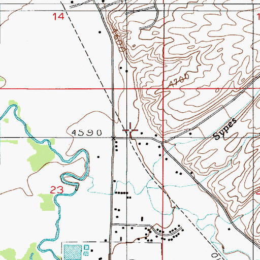 Topographic Map of 01S05E23AA__01 Well, MT