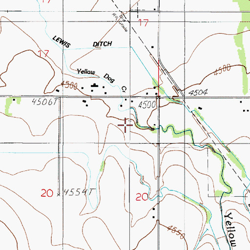 Topographic Map of 01S04E20AA__01 Well, MT
