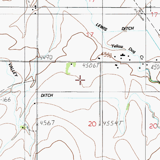 Topographic Map of 01S04E20BA__01 Well, MT