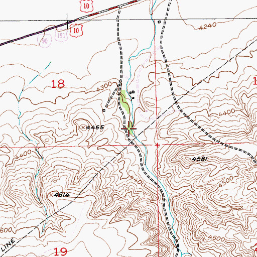 Topographic Map of 01S13E18DDDB01 Spring, MT