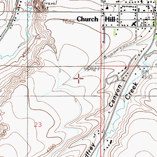 Topographic Map of 01S03E23ADBC01 Well, MT