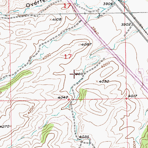 Topographic Map of 01S16E17DCBA01 Well, MT