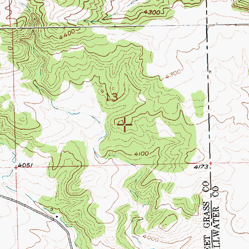 Topographic Map of 01S18E18CCBA01 Well, MT