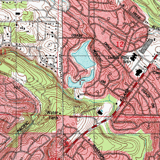 Topographic Map of Little Indian Lake Number Two, AR
