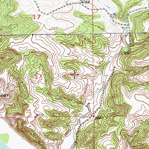 Topographic Map of 01S17E20CBAA01 Well, MT