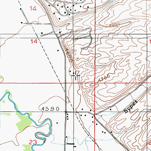 Topographic Map of 01S05E14DD__01 Well, MT