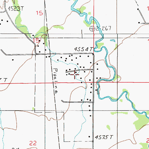 Topographic Map of 01S05E15DD__02 Well, MT