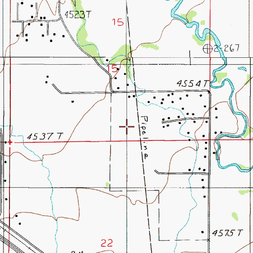Topographic Map of 01S05E15DC__01 Well, MT