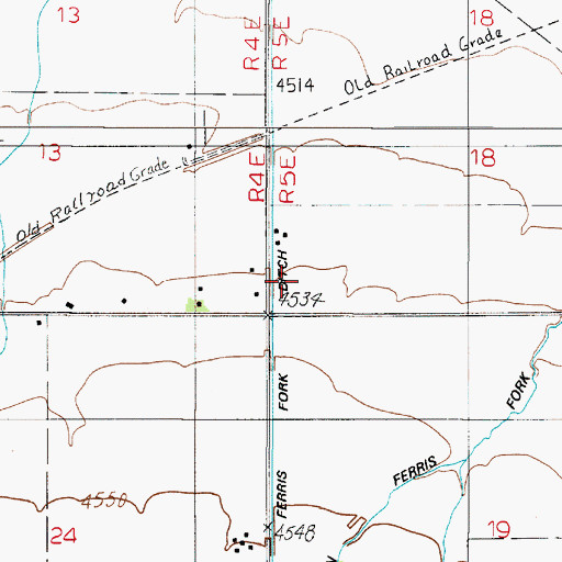 Topographic Map of 01S05E18CC__01 Well, MT