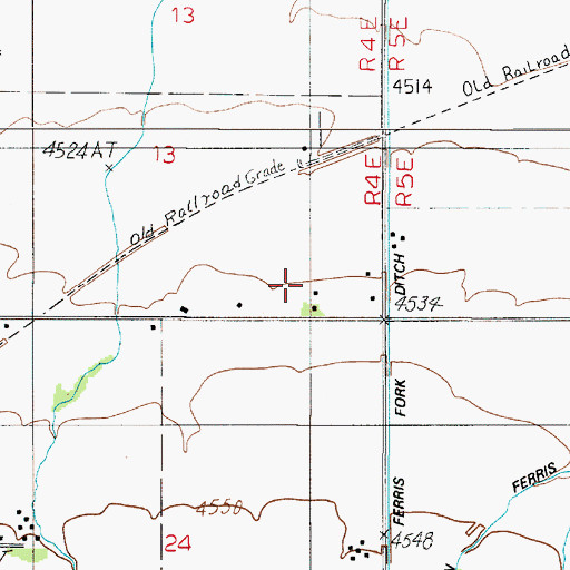 Topographic Map of 01S04E13DD__01 Well, MT